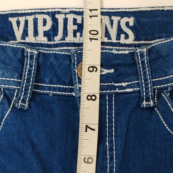 VIP Skinny Jeans Embroidered Functional back Pockets size 5/6 - Picture 11 of 12